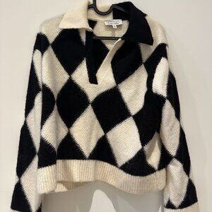 & Other Stories Checkered Jacquard Knit Sweater